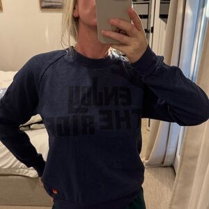 Aviator Nation Navy Crew Neck Sweater